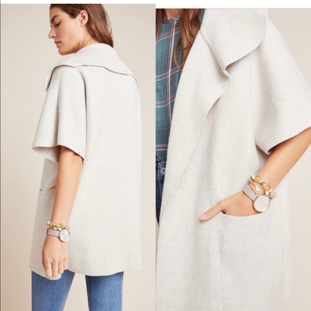 Anthropologie 💫 HP💫 Akemi + Kim Emory  Knit Kimono Wrap One Size - Picture 4 of 12
